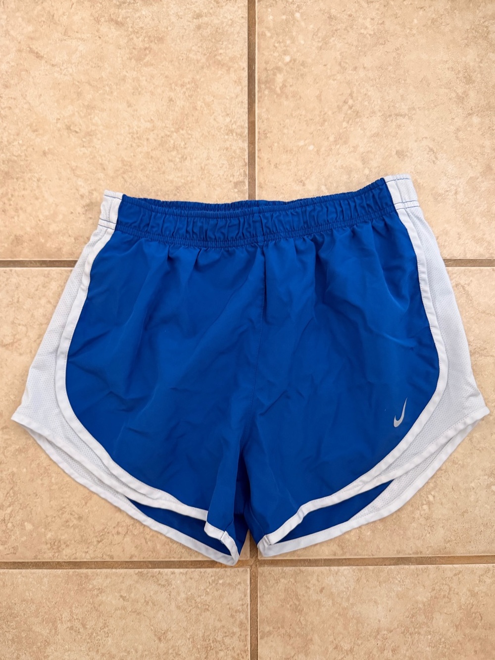 Nike Dri-FIT Blue & White Running Shorts